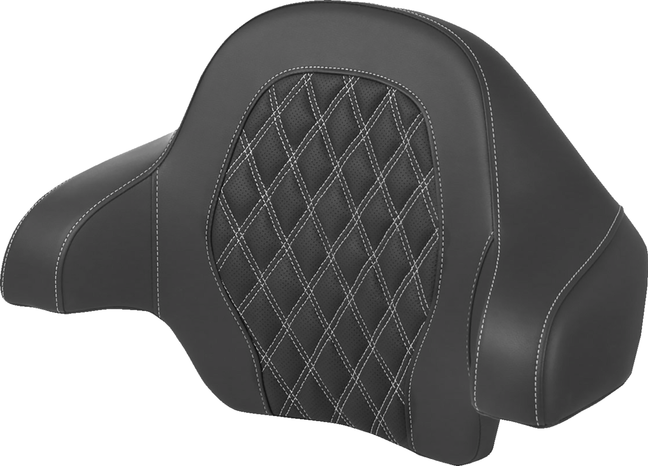 Tour-Pak® Backrest Pad - Lattice Stitch - White Stitch - FL '14-'24