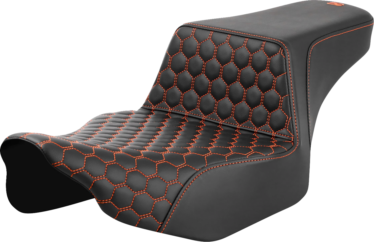 Step-Up Seat - Extended Reach - Front Honeycomb - Orange Stitch - FL '23-'24