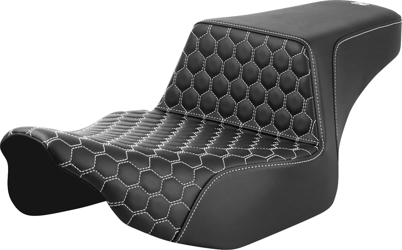 Step-Up Seat - Extended Reach - Front Honeycomb - White Stitch - FL '23-'24