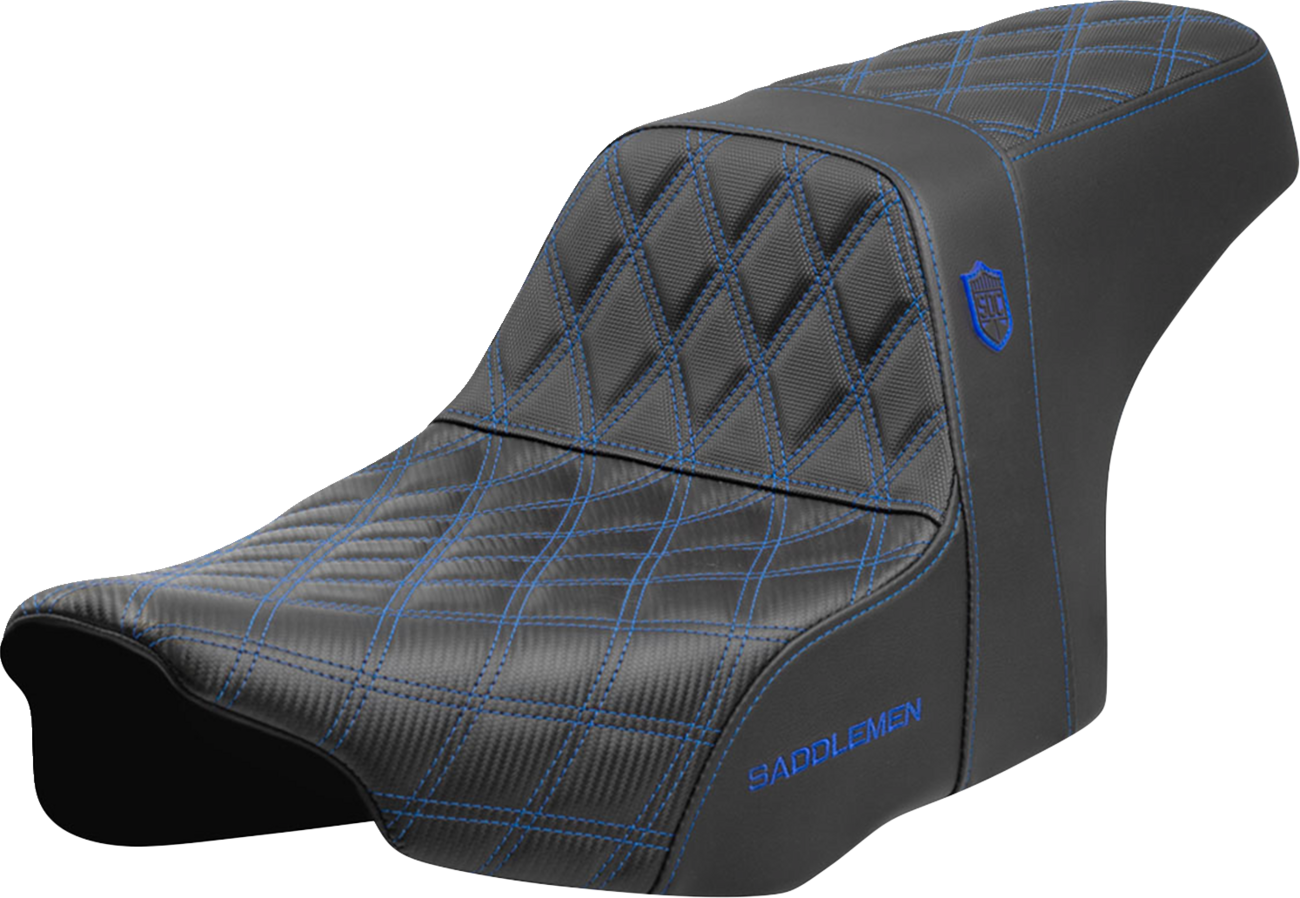 Pro Series SDC Performance Seat - Blue Stitching - w/o Backrest - FLT/FLH '23-'24