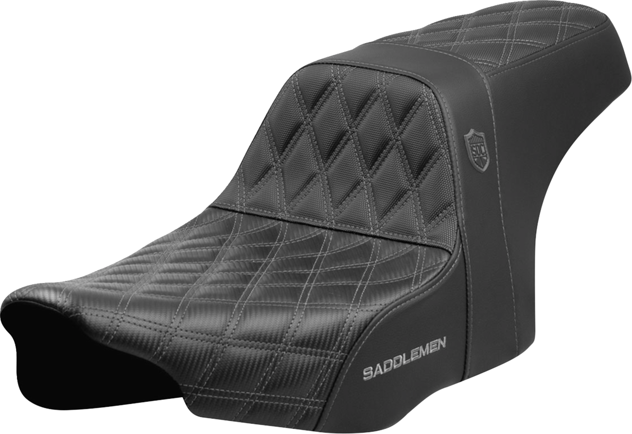 Pro Series SDC Performance Seat - Gray Stitching - w/o Backrest - FLT/FLH '23-'24