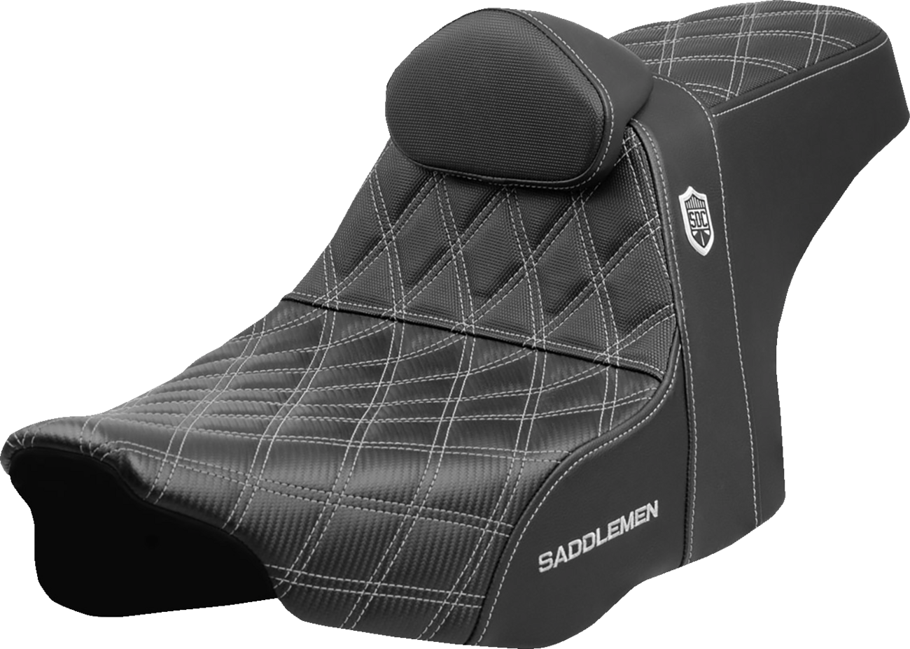 Pro Series SDC Performance Seat - Silver Stitching - w/ Backrest - FLT/FLH '23-'25
