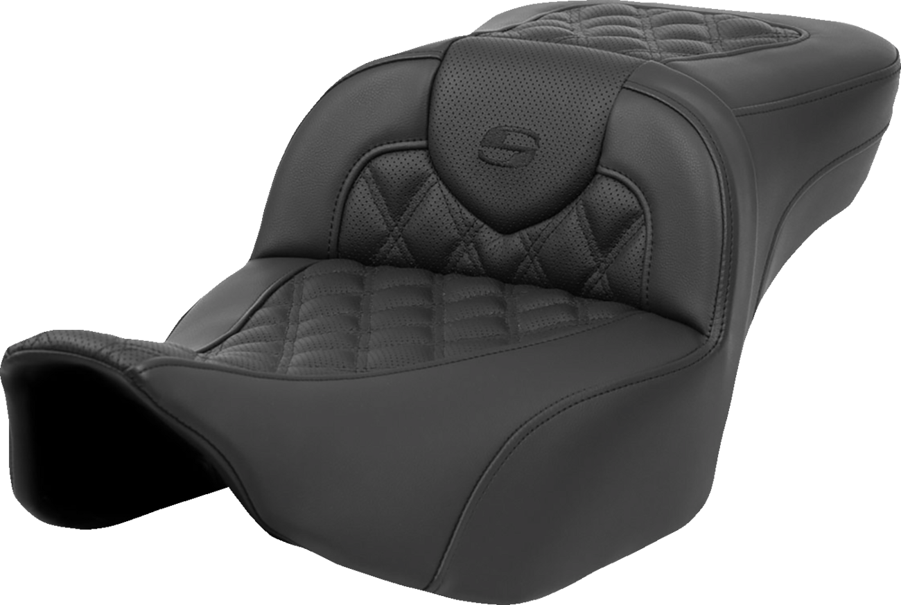 Heated RoadSofa™ Seat - Extended Reach - Lattice Stitch - w/o Backrest - FLT/FLH ’23-‘24