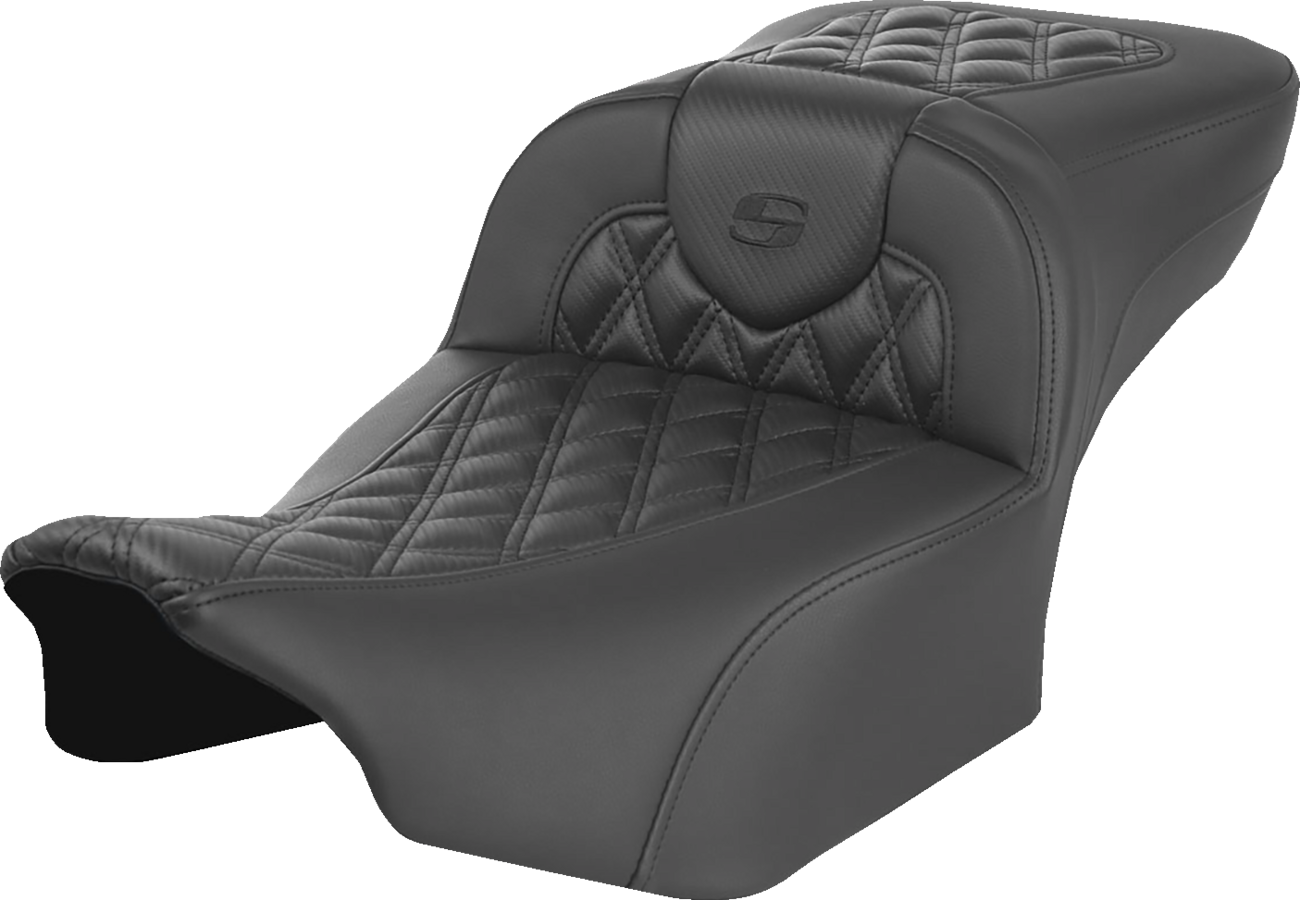 Heated RoadSofa™ Seat - Extended Reach - Lattice Stitch - w/o Backrest - FLT/FLH ’23-‘24