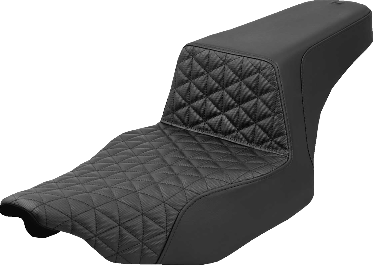 Extended Step-Up Seat - Tri-Gripper - Black - FLH/FLT '23-'25