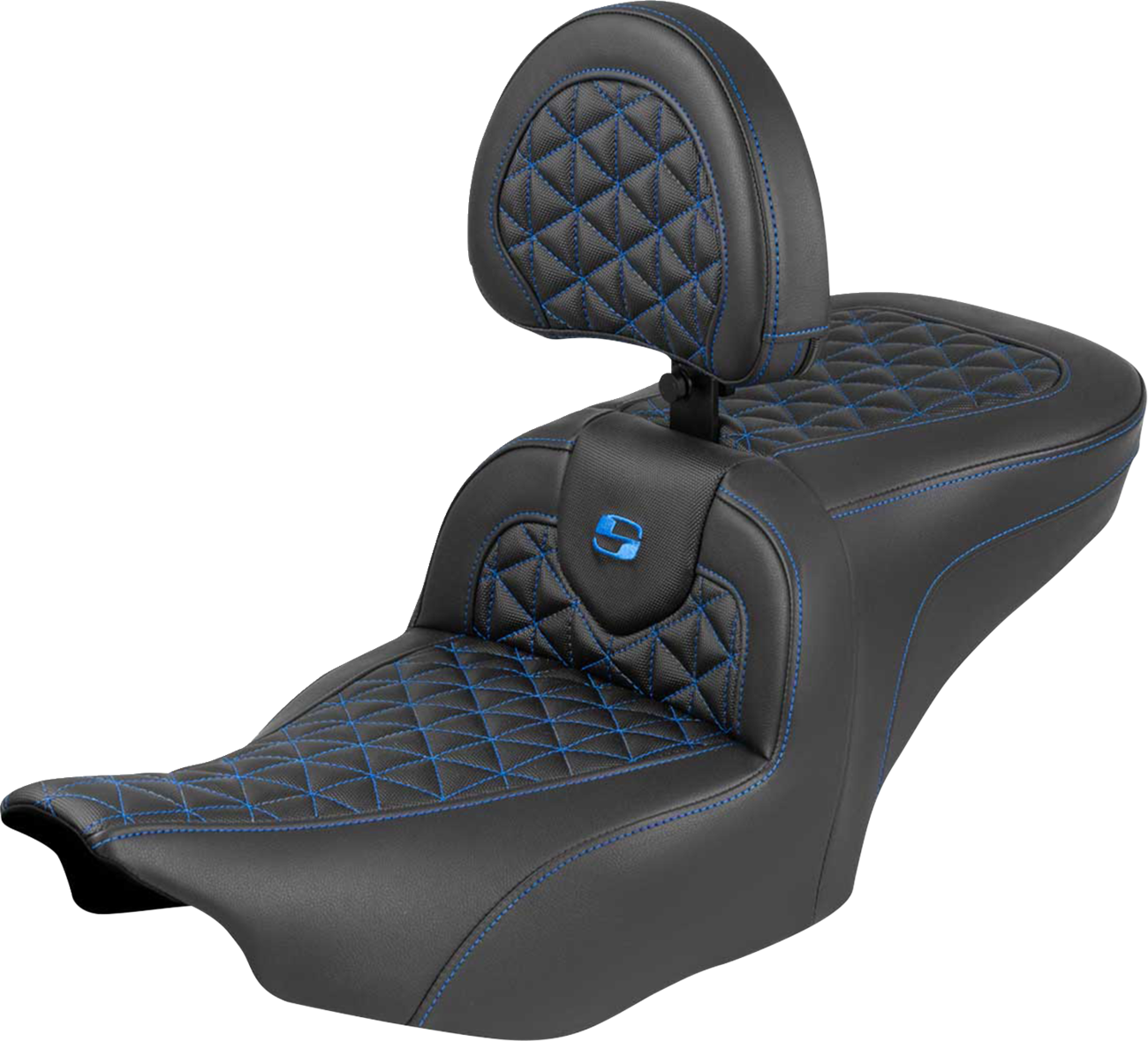 Roadsofa™ Seat - with Backrest - Blue Stitch - FLH/FLT '23-'25
