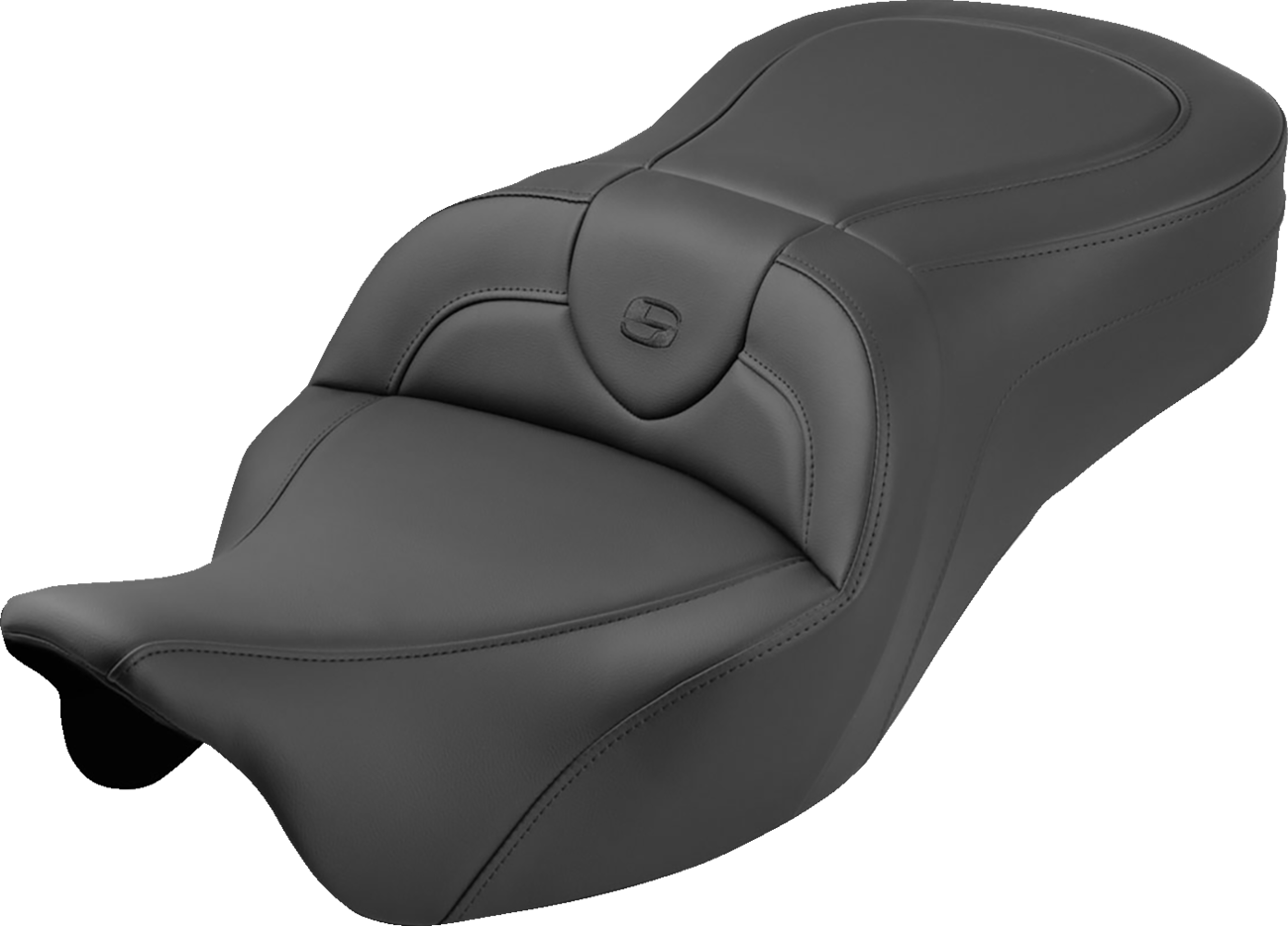 Roadsofa™ King Seat - No Backrest - Plain - Black Stitch - FLH/FLT '08-'25