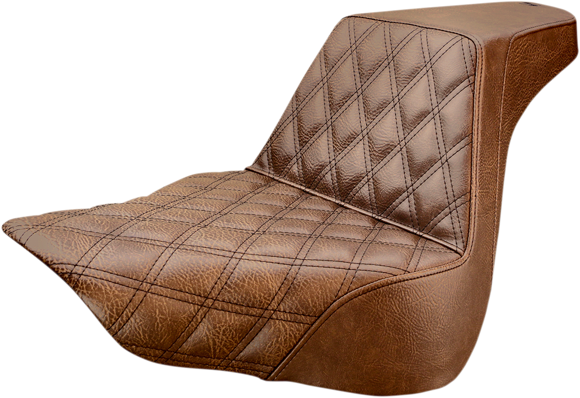Step-Up Seat - Front Lattice Stitch - Brown - FL/FX '18-'24