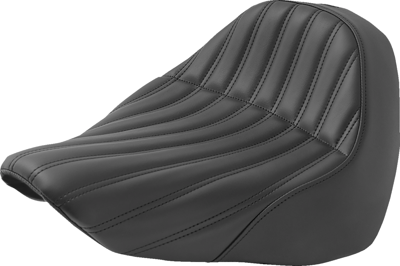 Knuckle Solo Seat - Ribbed - Black - FL/FX '18-'24