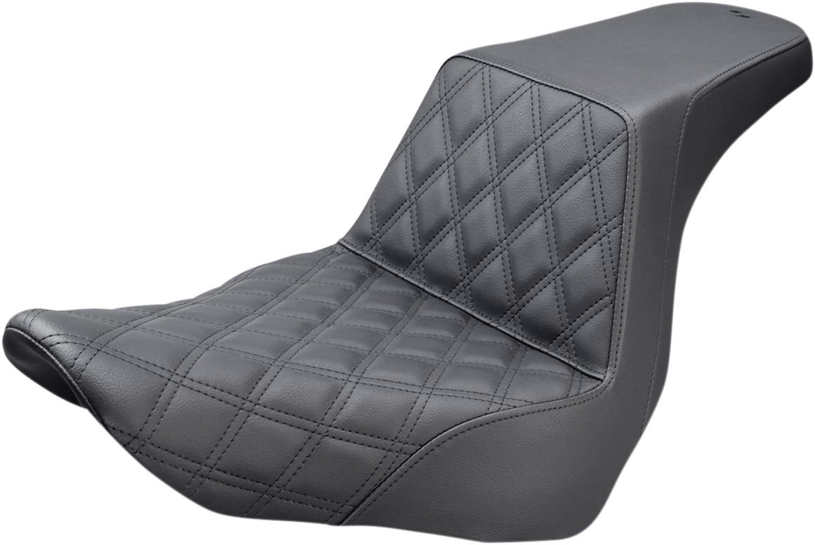 Step-Up Seat - Front Lattice Stitch - Black