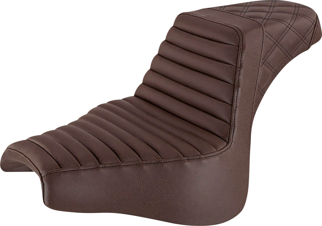 Step-Up Seat - Front Tuck-n-Roll/Rear Lattice Stitch - Brown - FXFB/S '18-'23