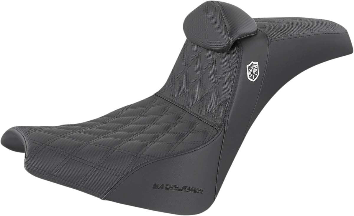 Pro Series SDC Performance Seat - w/ Backrest - Lattice Stitch/Lumbar Gripper - FX/FL '18-'24