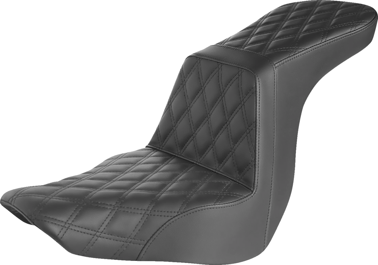 Step-Up Seat - Full Lattice Stitch - Black
