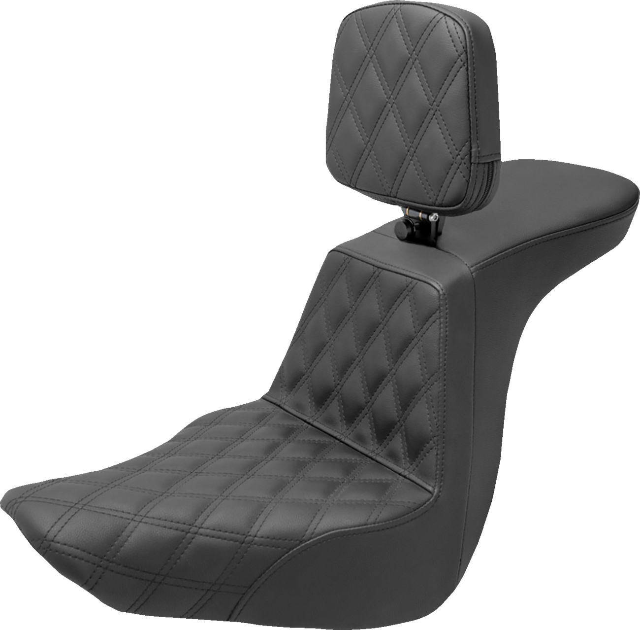 Tour Step-Up Seat - Rider Backrest - Front Lattice Stitch - FLSB/FXLR '18-'24