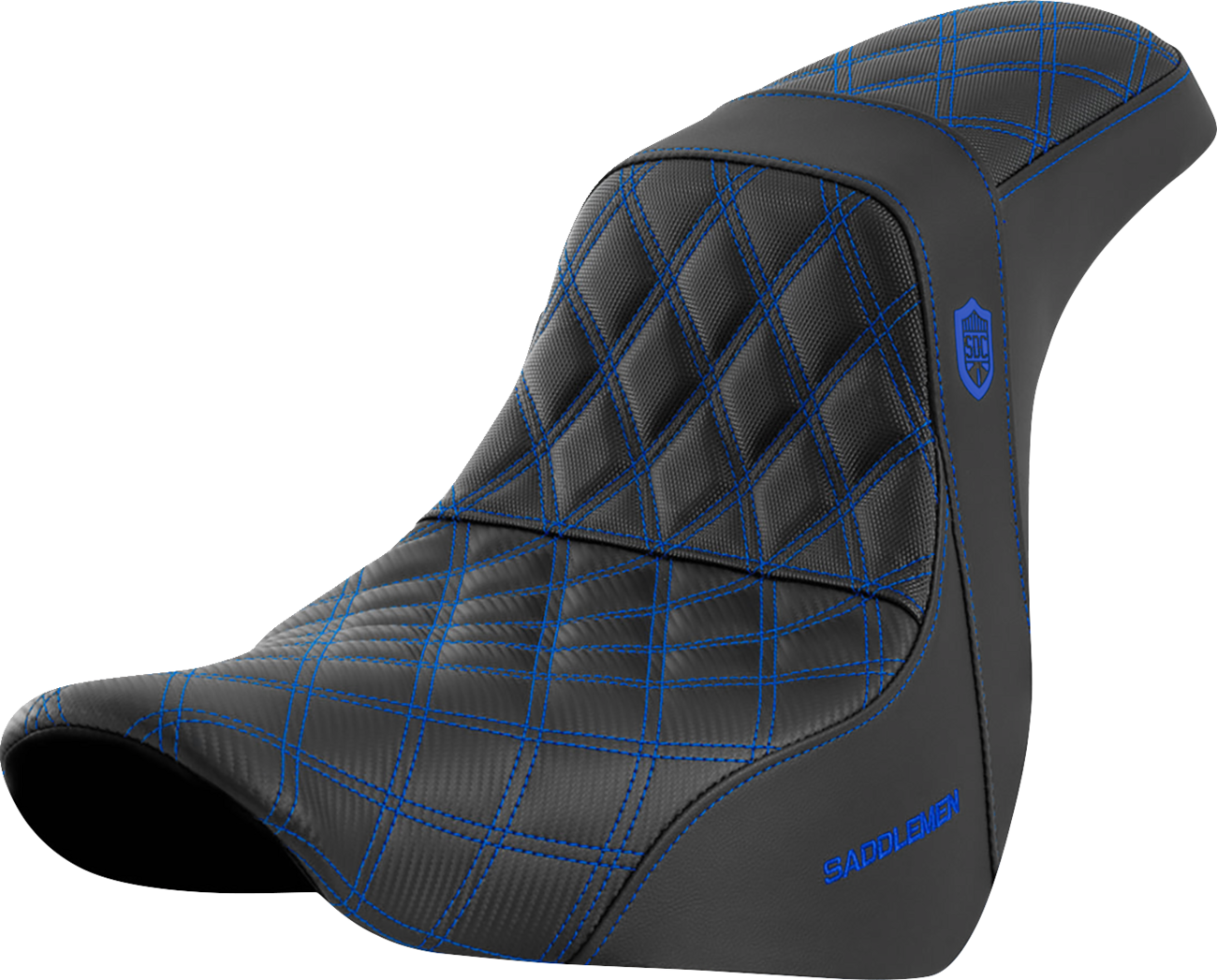 Pro Series SDC Performance Seat - w/o Backrest - Blue Stitch - FL/FX '18-'20