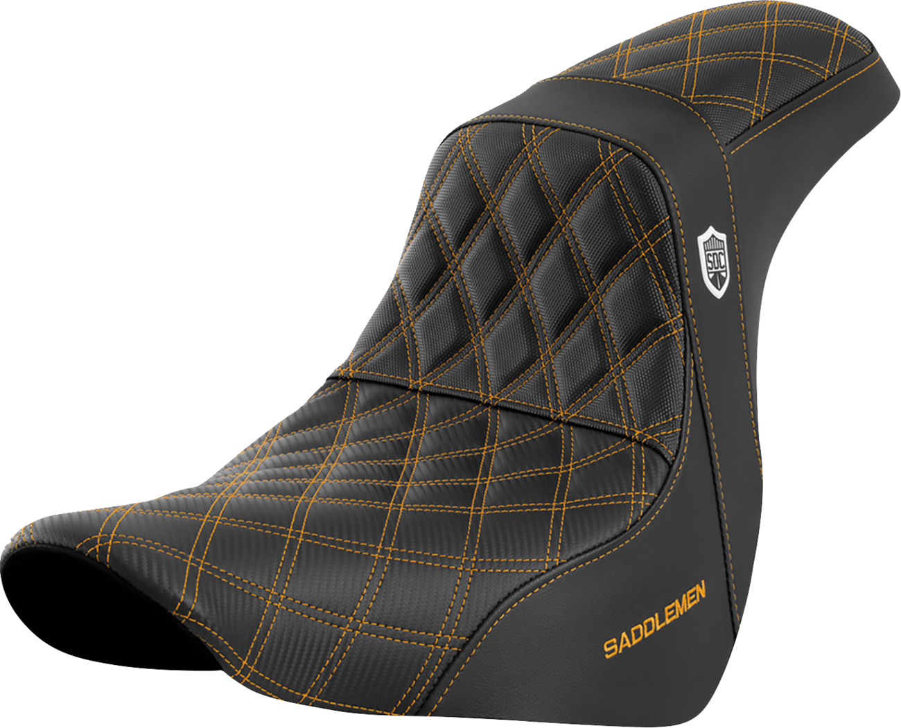 Pro Series SDC Performance Seat - w/o Backrest - Gold Stitch - FL/FX '18-'20
