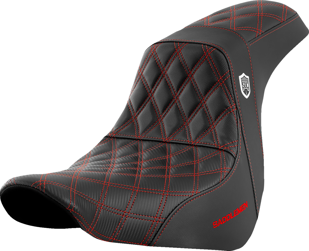 Pro Series SDC Performance Seat - w/o Backrest - Red Stitch - FL/FX '18-'20