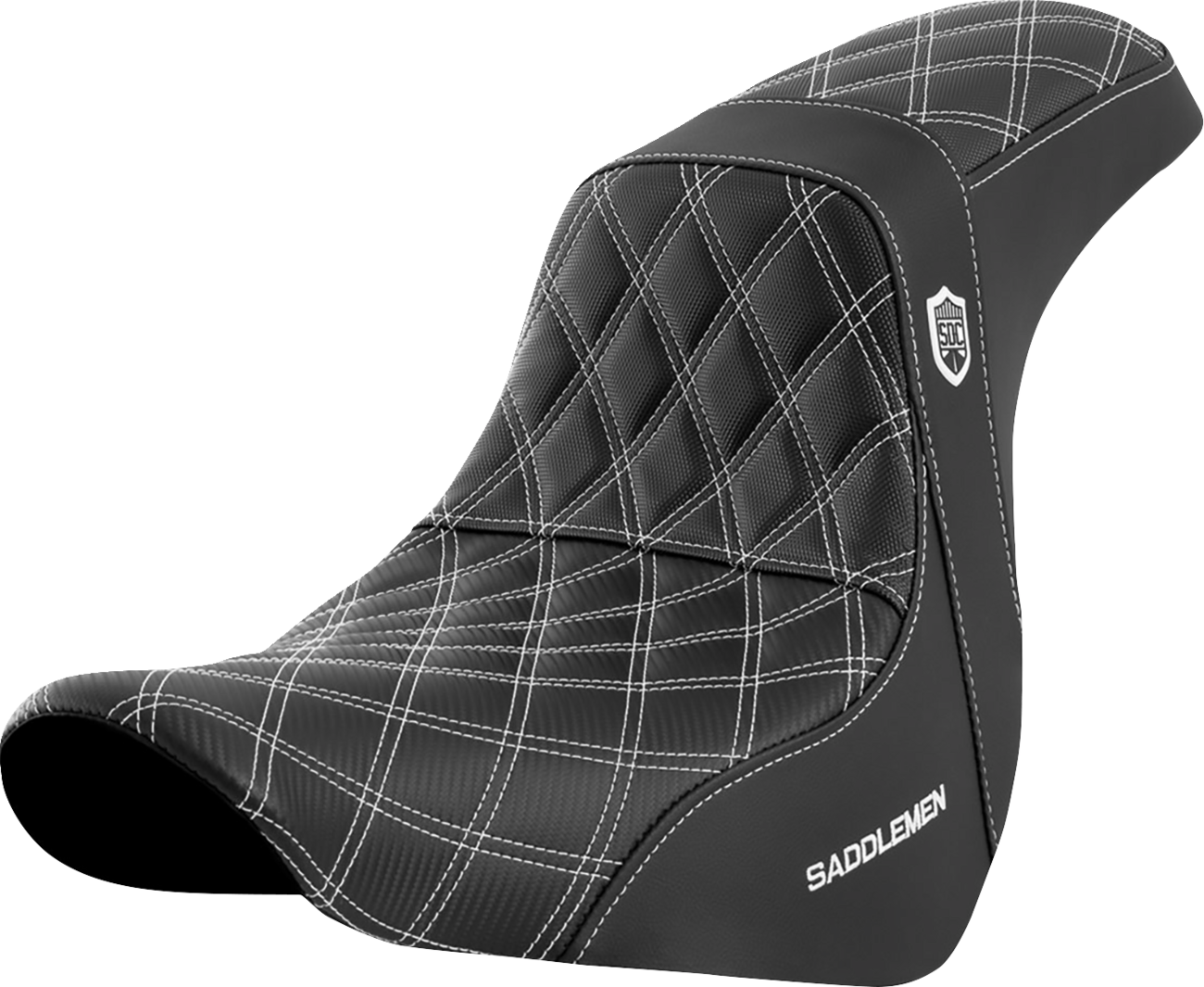 Pro Series SDC Performance Seat - w/o Backrest - White Stitch - FL/FX '18-'20