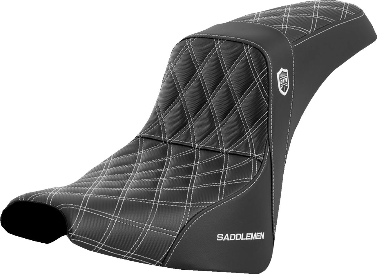 Pro Series SDC Performance Seat - w/o Backrest - White Stitch - FXBB/FXST '18-'23