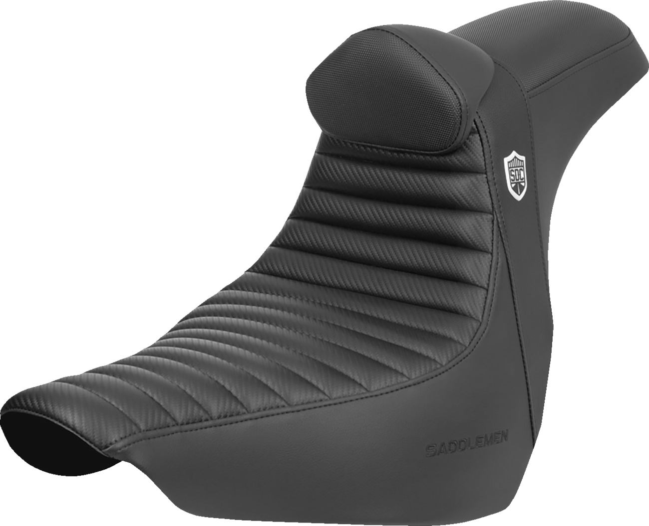 Pro Series SDC Performance Seat - w/ Backrest - Tuck-n-Roll/Carbon Fiber - Gripper - FLSB/FX '18-'24