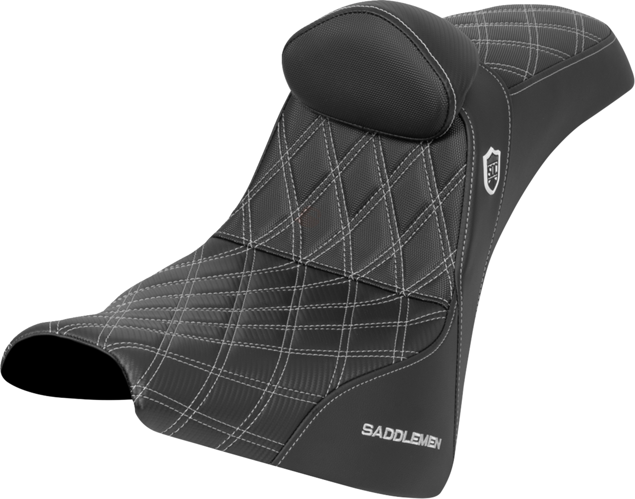 Pro Series SDC Performance Seat - w/ Backrest - Silver Stitch - Gripper - FXBB/FXST '18-'25
