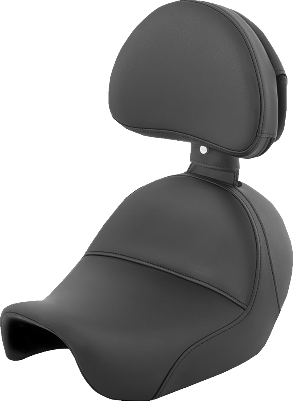 Heels Down Solo Seat - With Backrest - Plain - Black - Dyna