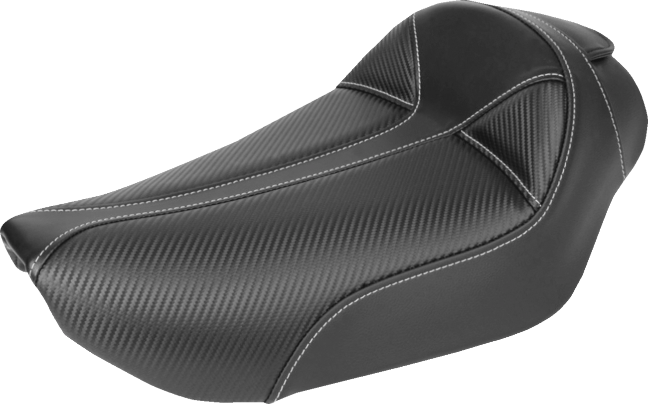 Dominator Solo Seat - w/o Backrest- Black w/ Gray Stitching - FXD/WG '96-'03