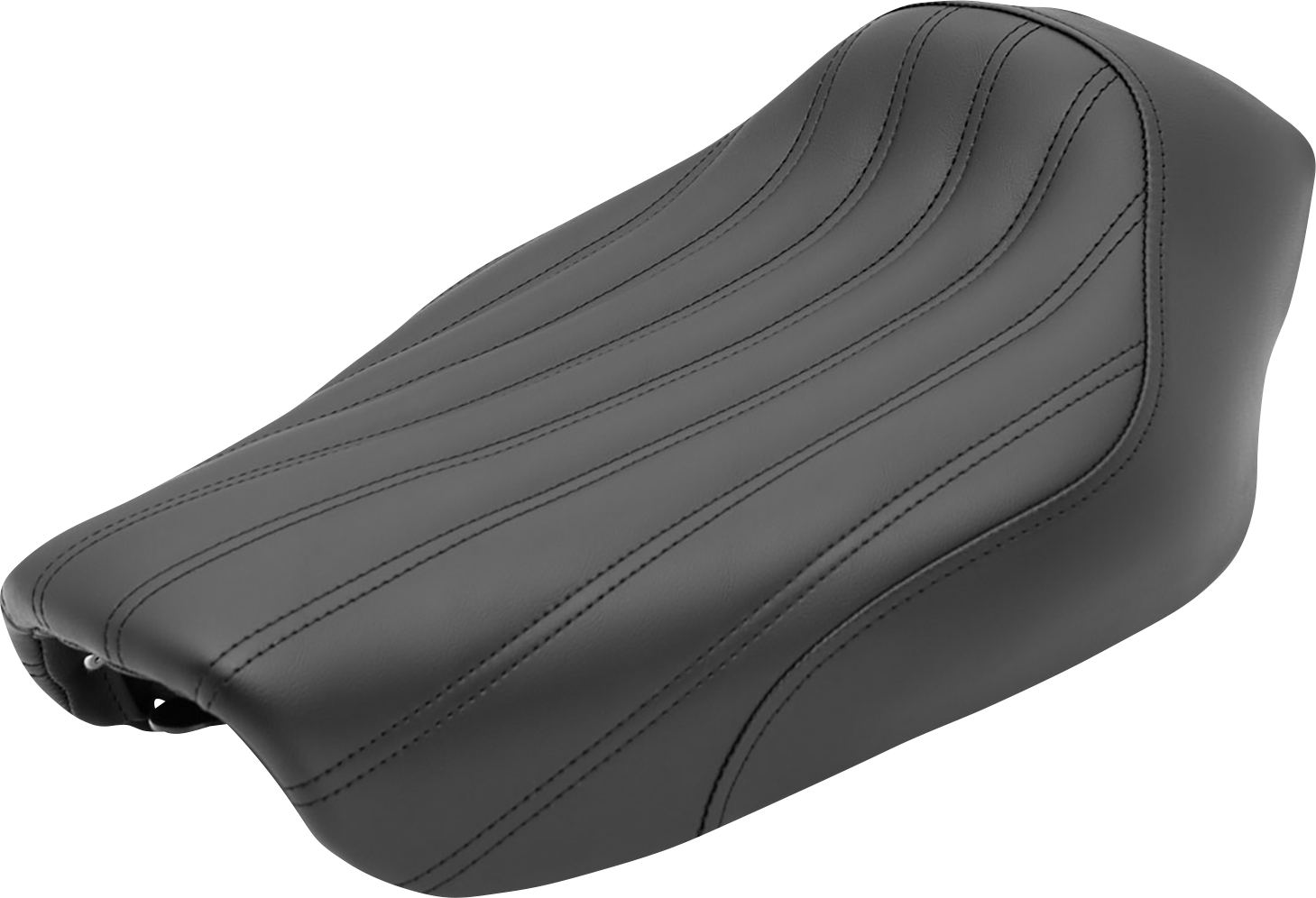 Knuckle Solo Seat - Ribbed - Black - FXD '04-'05
