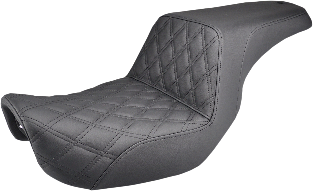 Step-Up Seat - Front Lattice Stitch - Black - Dyna