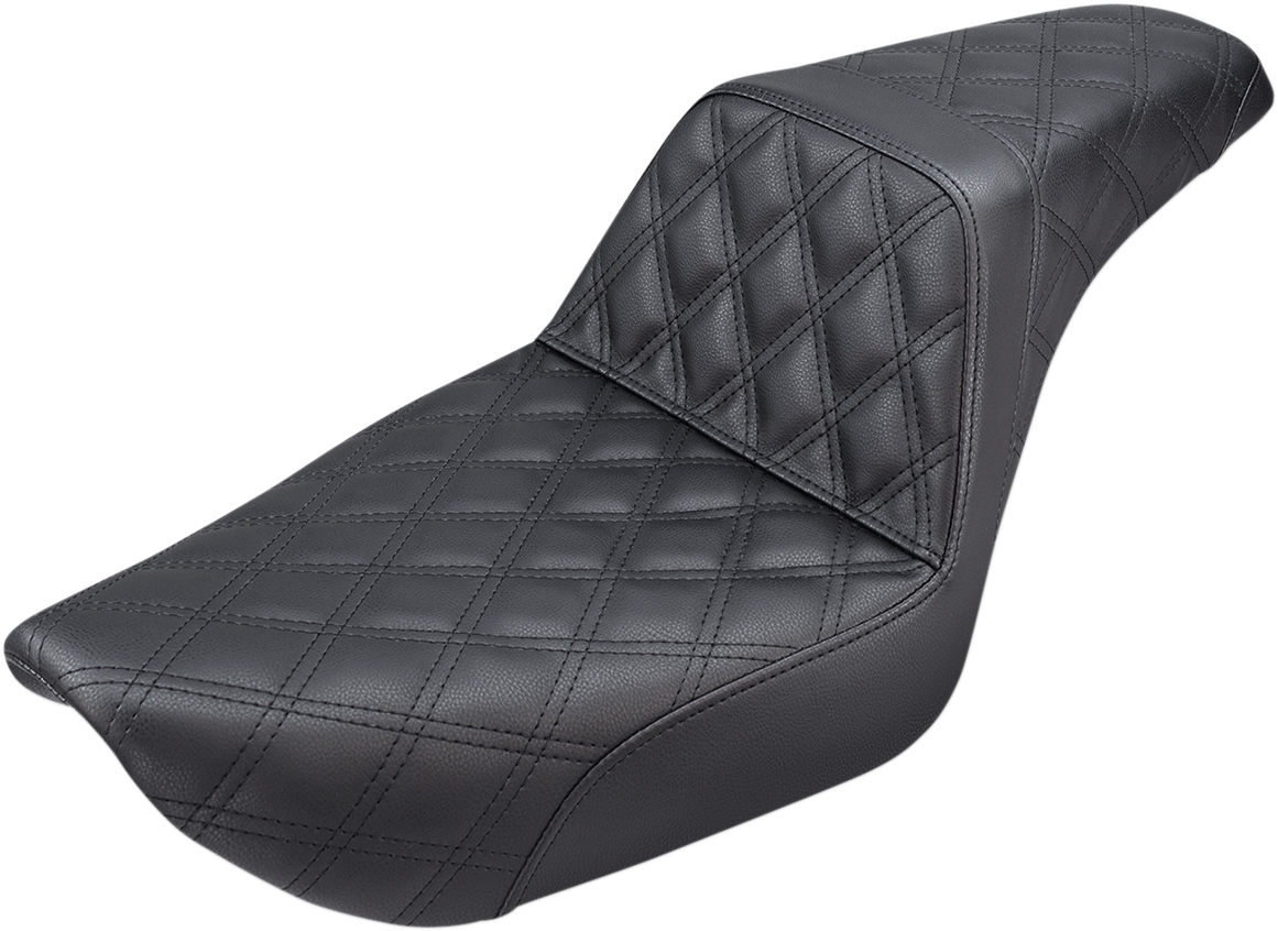 Step-Up Seat - Full Lattice Stitch - Black - Dyna
