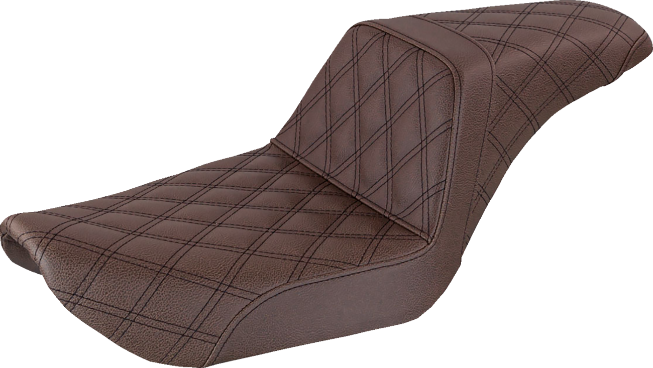Step-Up Seat - Full Lattice Stitch - Brown - Dyna