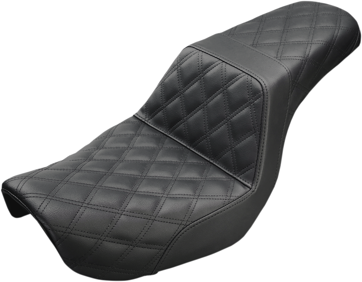 Step-Up Seat - Full Lattice Stitch - Black - Dyna