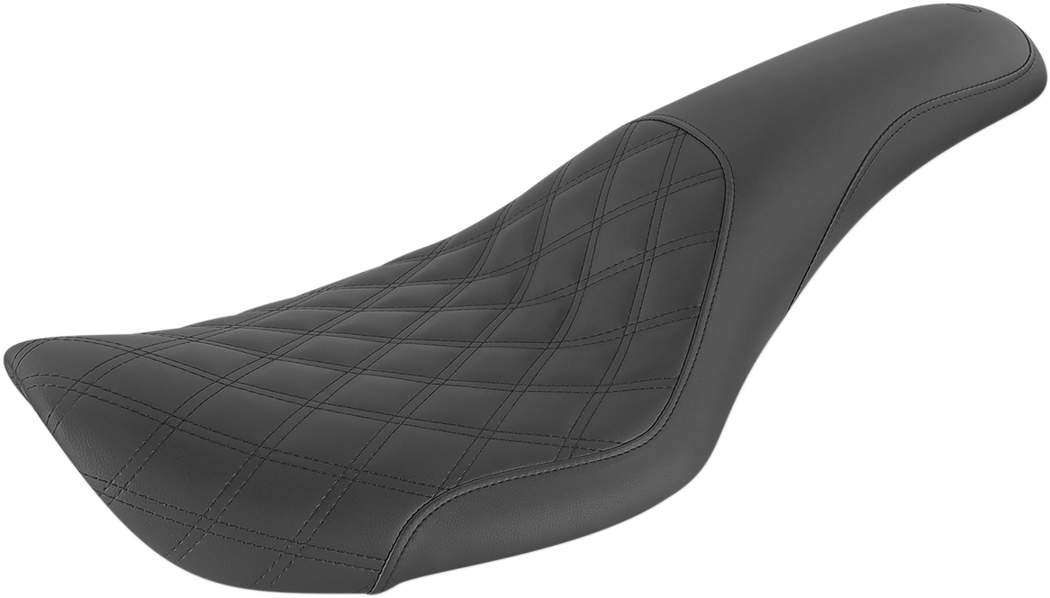 Profiler Seat - Front Lattice/Rear Smooth - Black - FXDWG '96-'03