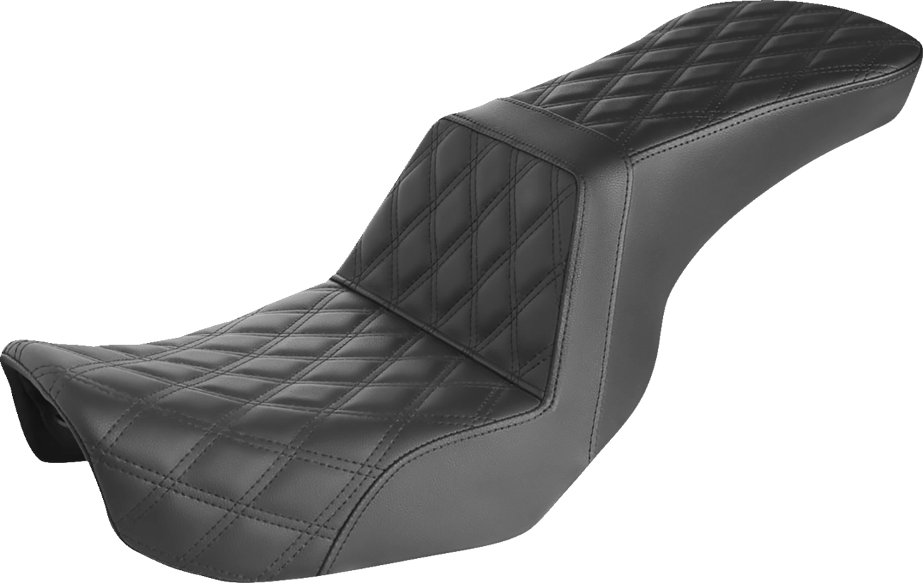 Step-Up Seat - Full Lattice Stitch - Black - Dyna