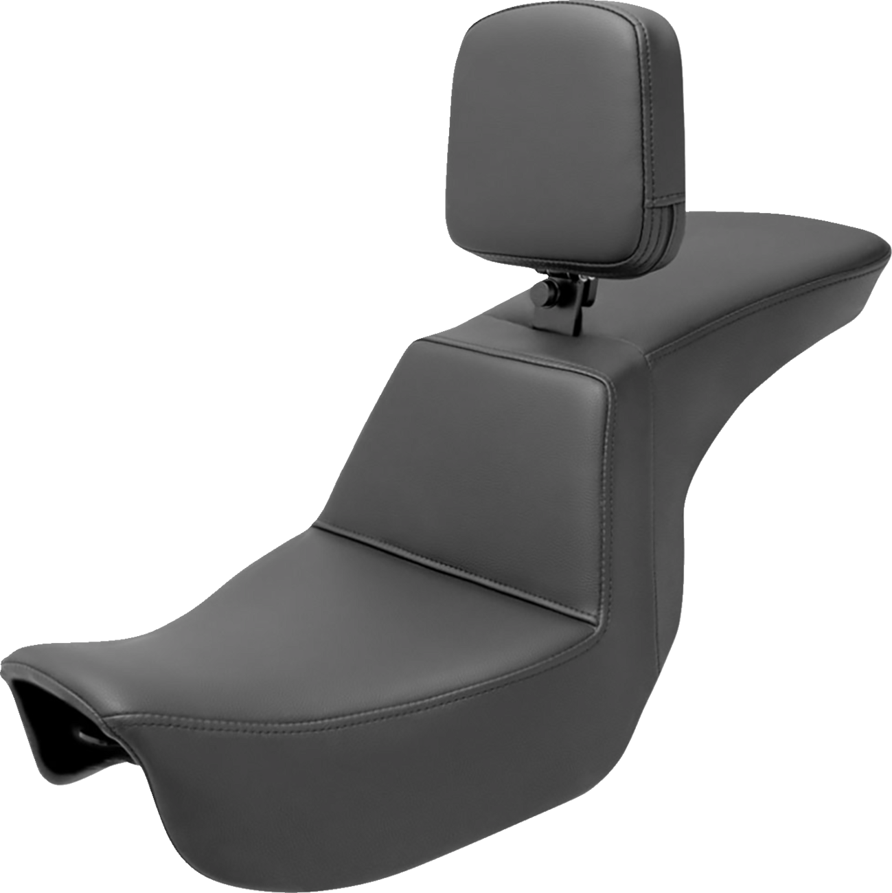 Tour Step-Up Seat - Rider Backrest - Plain - Dyna '06-'17