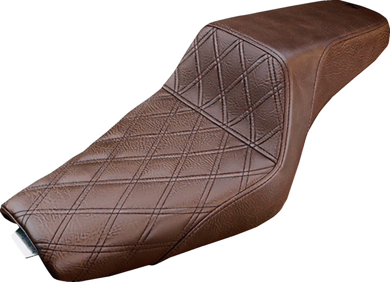 Step-Up Seat - Front Lattice Stitch - Brown - XL