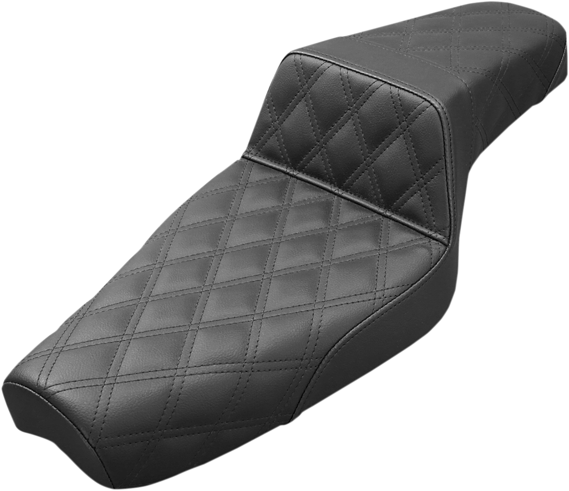 Step-Up Seat - Full Lattice Stitch - Black - XL