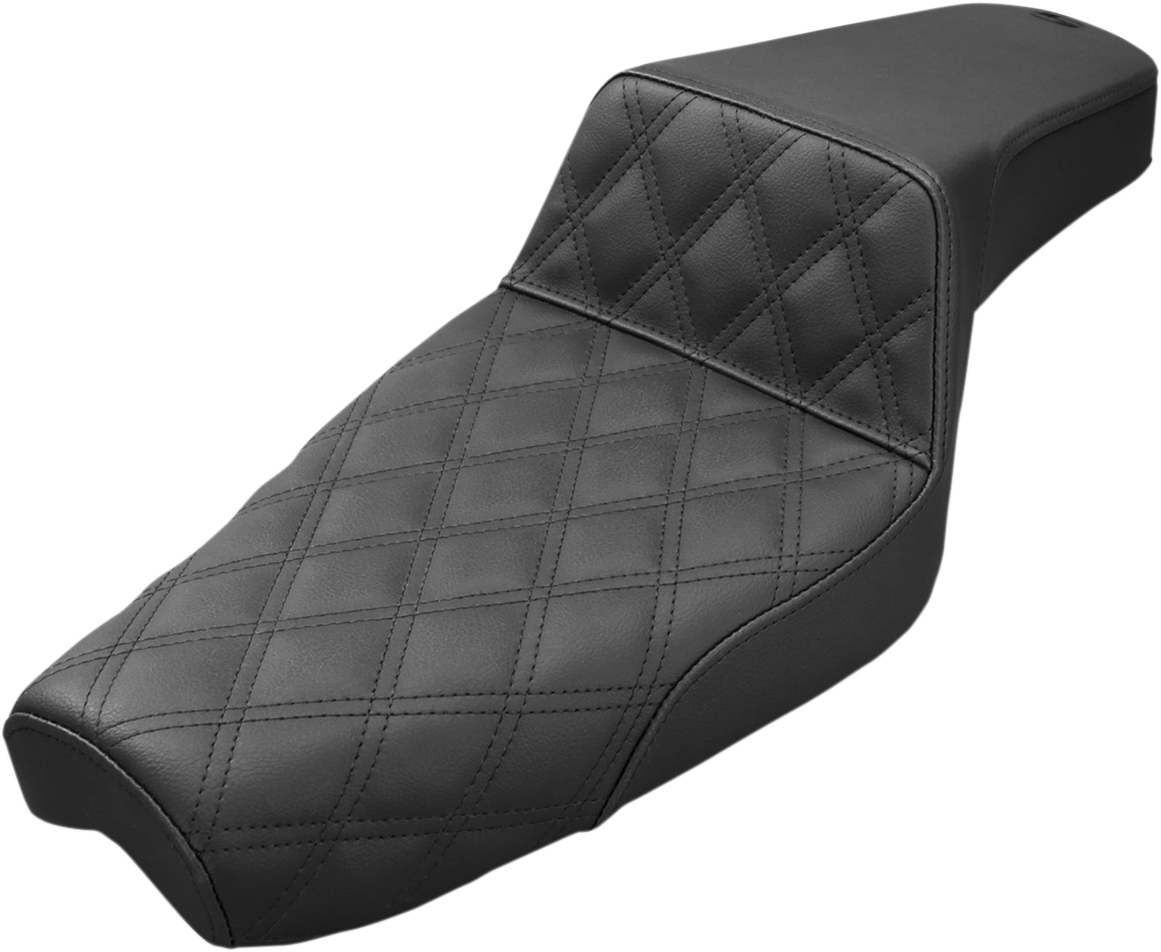 Step-Up Seat - Front Lattice Stitch - Black - XL