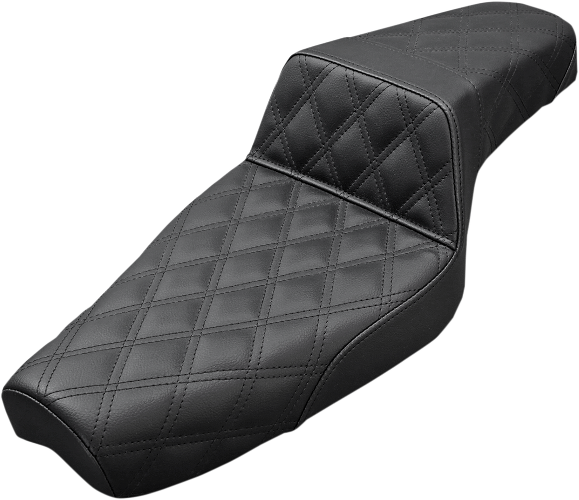 Step-Up Seat - Full Lattice Stitch - Black - XL