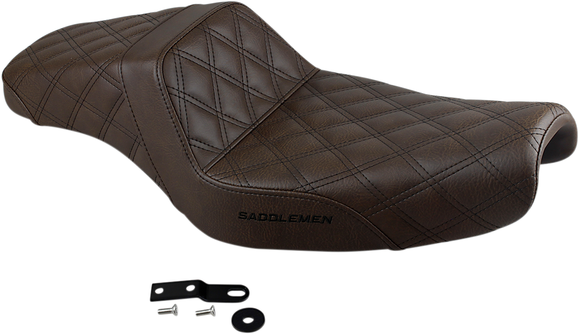 Step-Up Seat - Full Lattice Stitch - Brown - XL