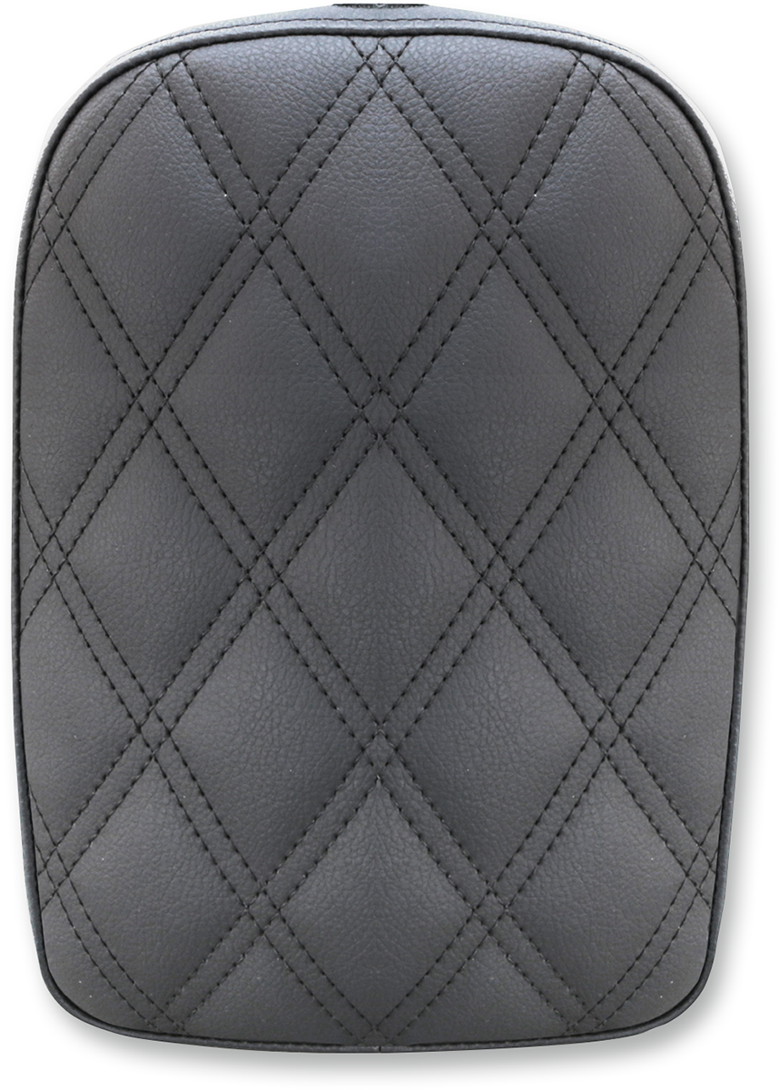 Detachable Pillion Pad - Lattice Stitched - Black - 7"