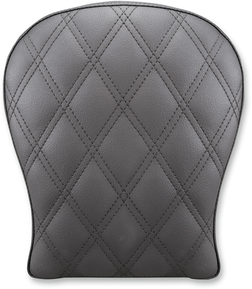 Detachable Pillion Pad - Lattice Stitched - Black - 9"