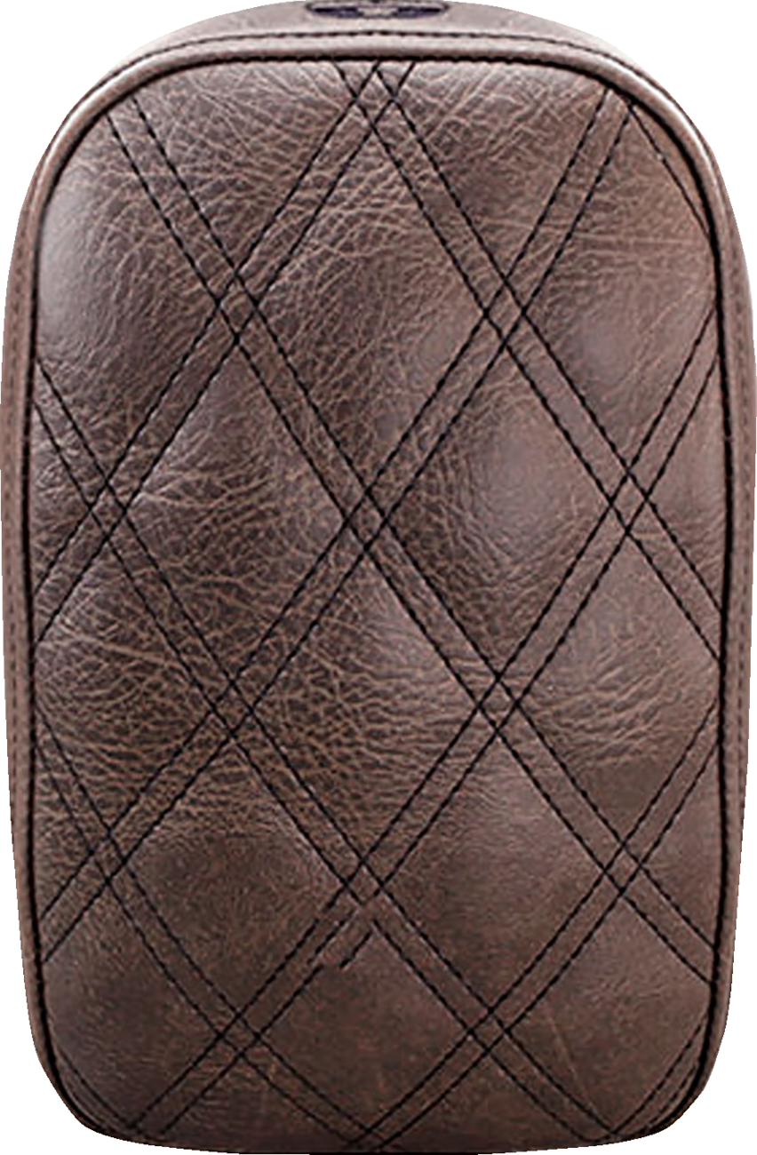 Detachable Pillion Pad - Lattice Stitched - Brown - 6"