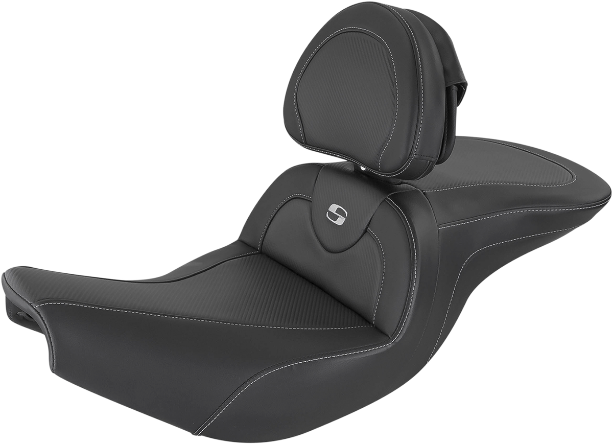 Roadsofa™ Carbon Fiber Seat - With Backrest - Black - Indian '14-'24