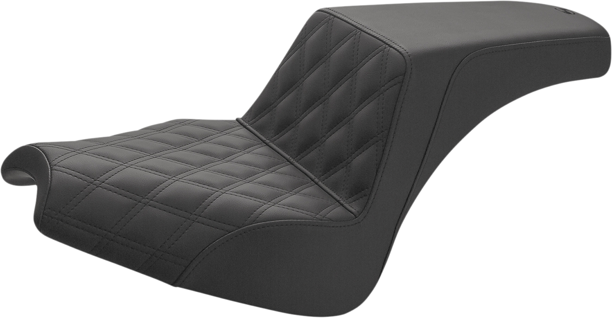 Step-Up Seat - Front Lattice Stitch/Rear Smooth - Black - Chief