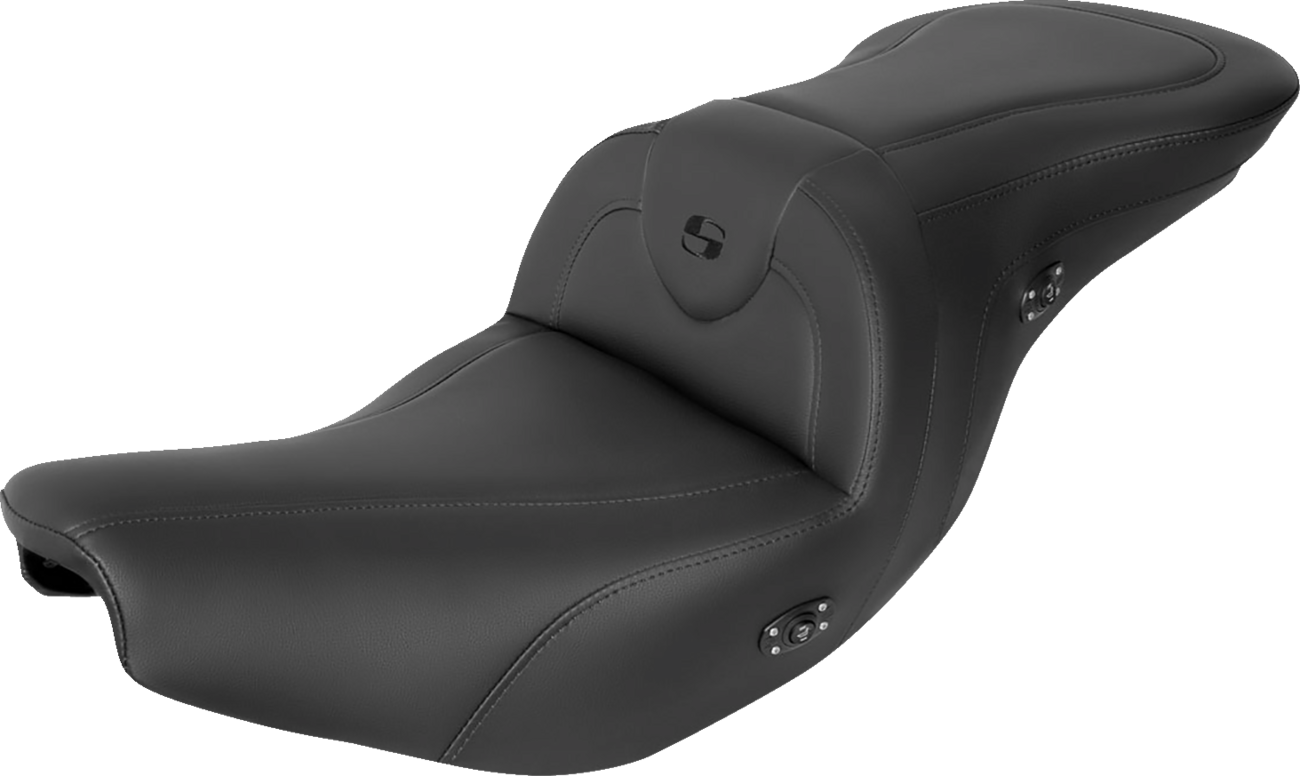 RoadSofa™ Seat - Without Backrest - Black w/ Black Stitching - Heated - Indian '14-'24
