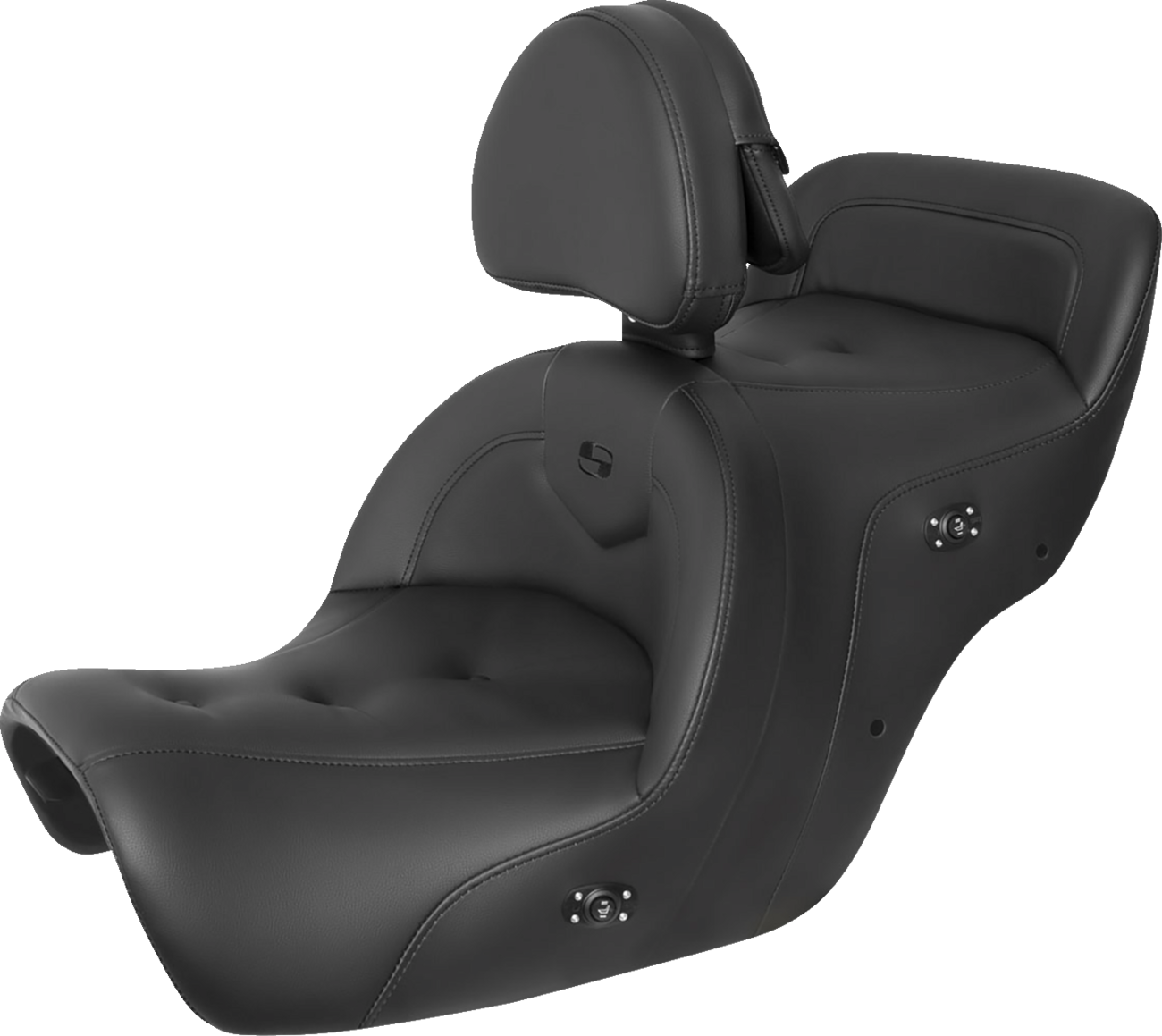 RoadSofa™ Seat - with Backrest - Pillow Top - Black - Heated - GL1500 '88-'00