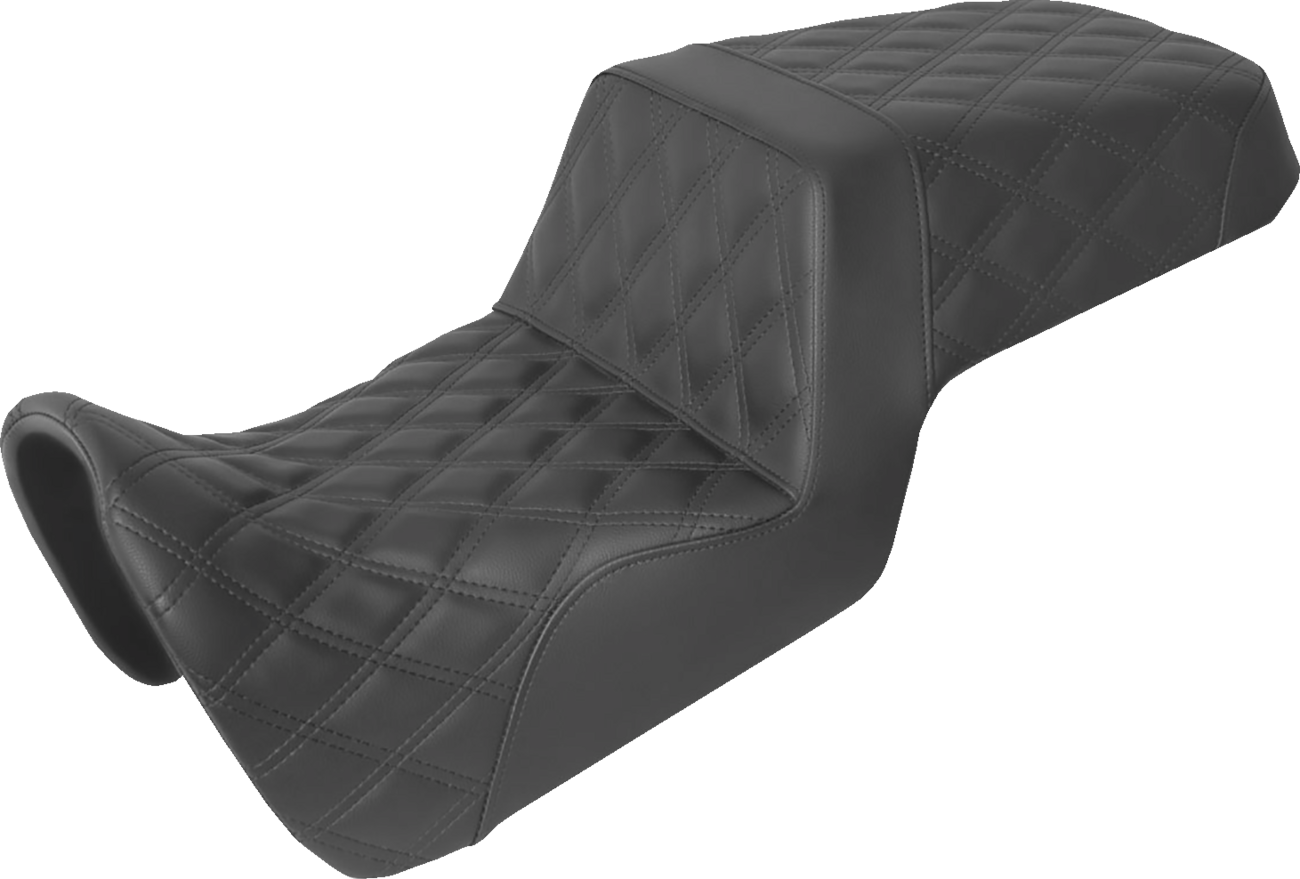 Step-Up Seat - Full Lattice Stitch - Black - Pan America '21-'24
