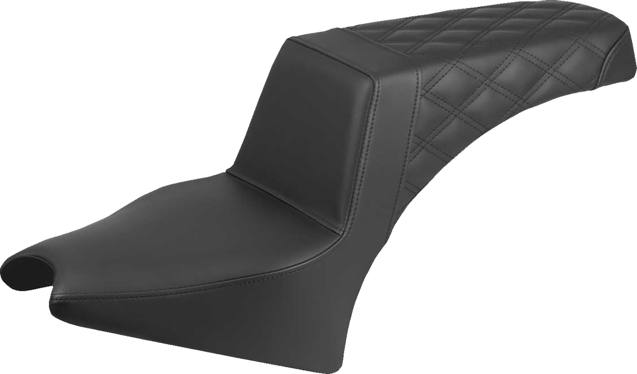 Step-Up Seat - Rear Lattice Stitch - Black - Indian Scout '25