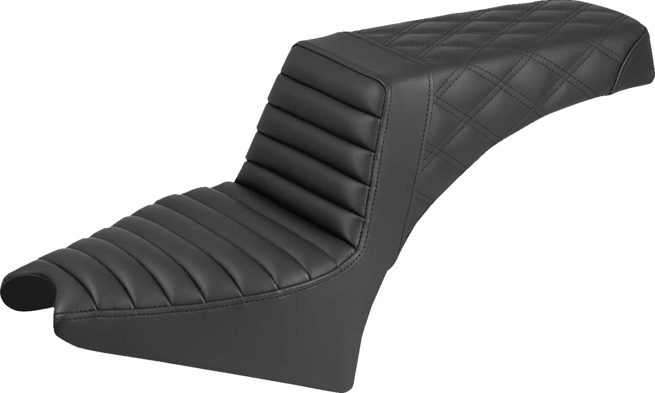 Step-Up Seat - Front Tuck-n-Roll/Rear Lattice Stitch - Black - Indian Scout '25